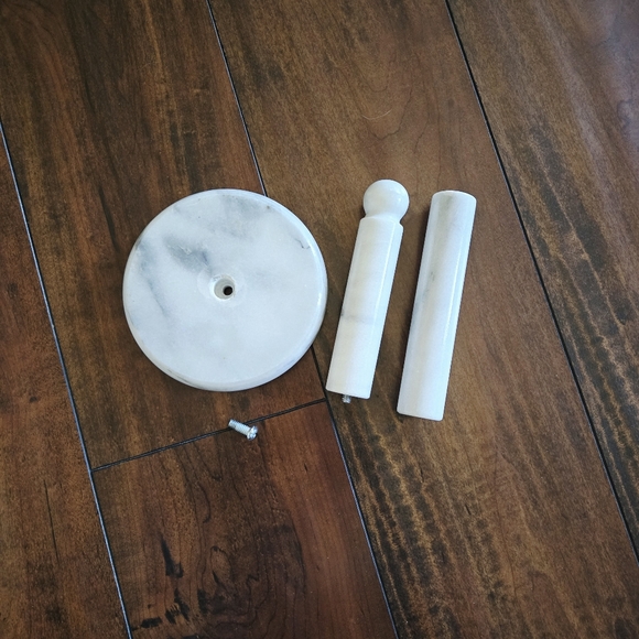 Vintage Freestanding Marble Stone Gray White Paper Towel Holder / Dispenser - Picture 8 of 8